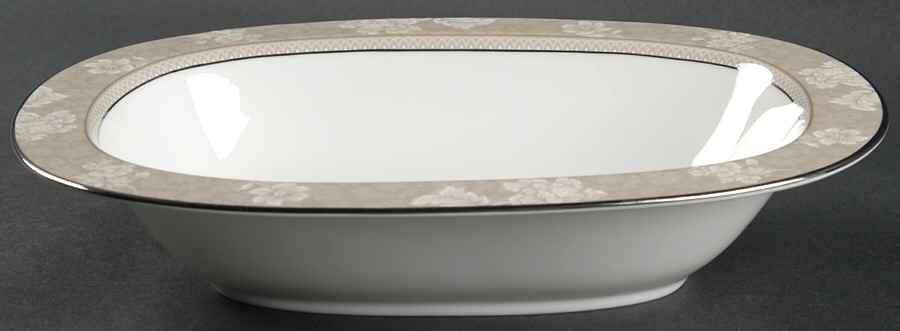 Rosella Taupe 10" Oval Vegetable Bowl by Noritake-1