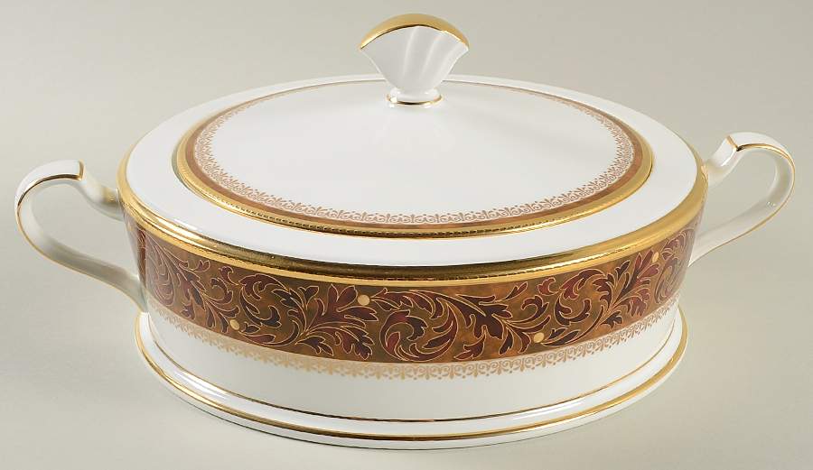 Xavier Gold Round Covered Vegetable by Noritake-1