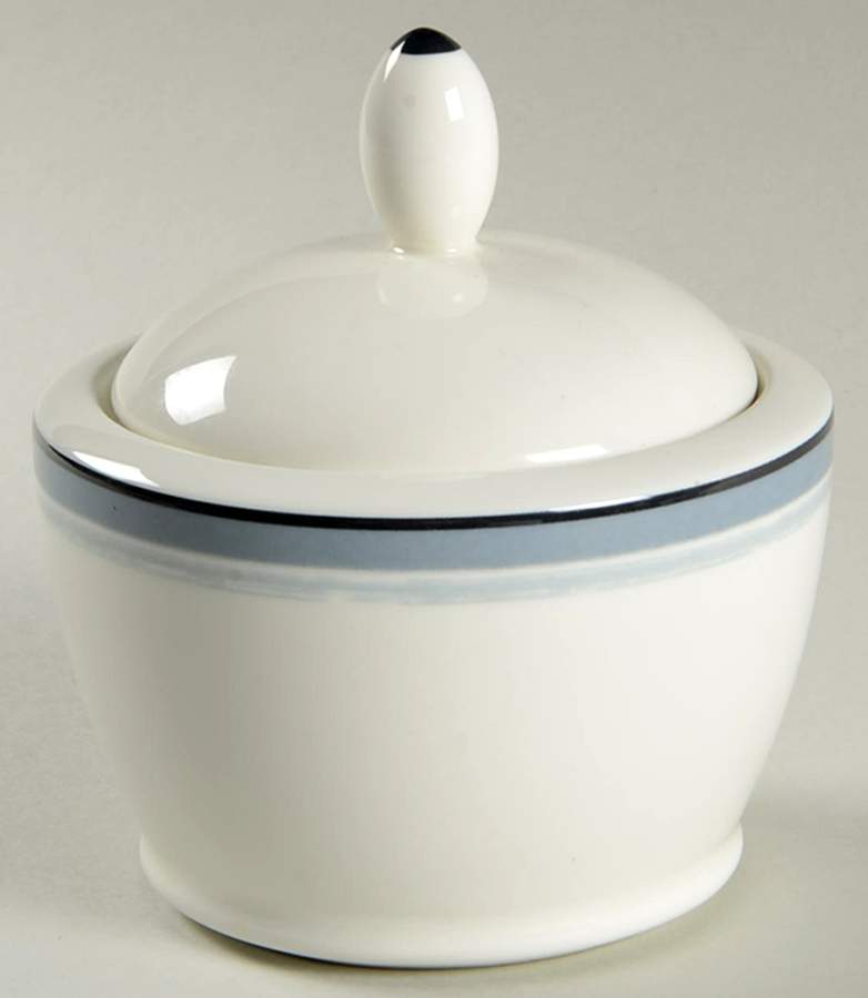 Java Graphite Swirl Sugar Bowl & Lid by Noritake-1