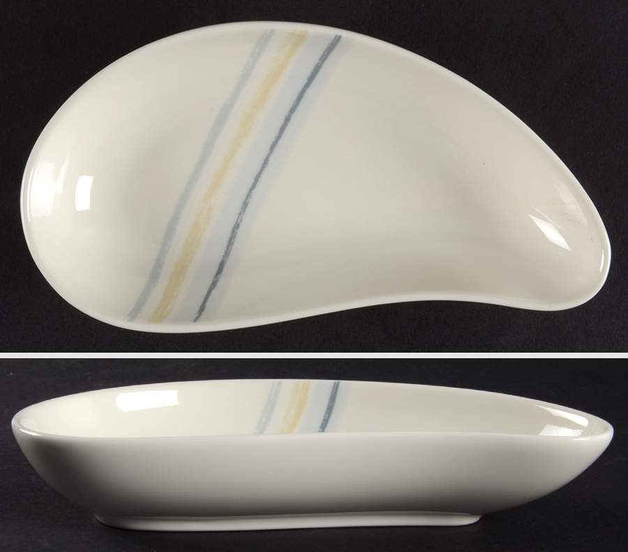 Java Graphite Swirl Small Teardrop Dish by Noritake-1