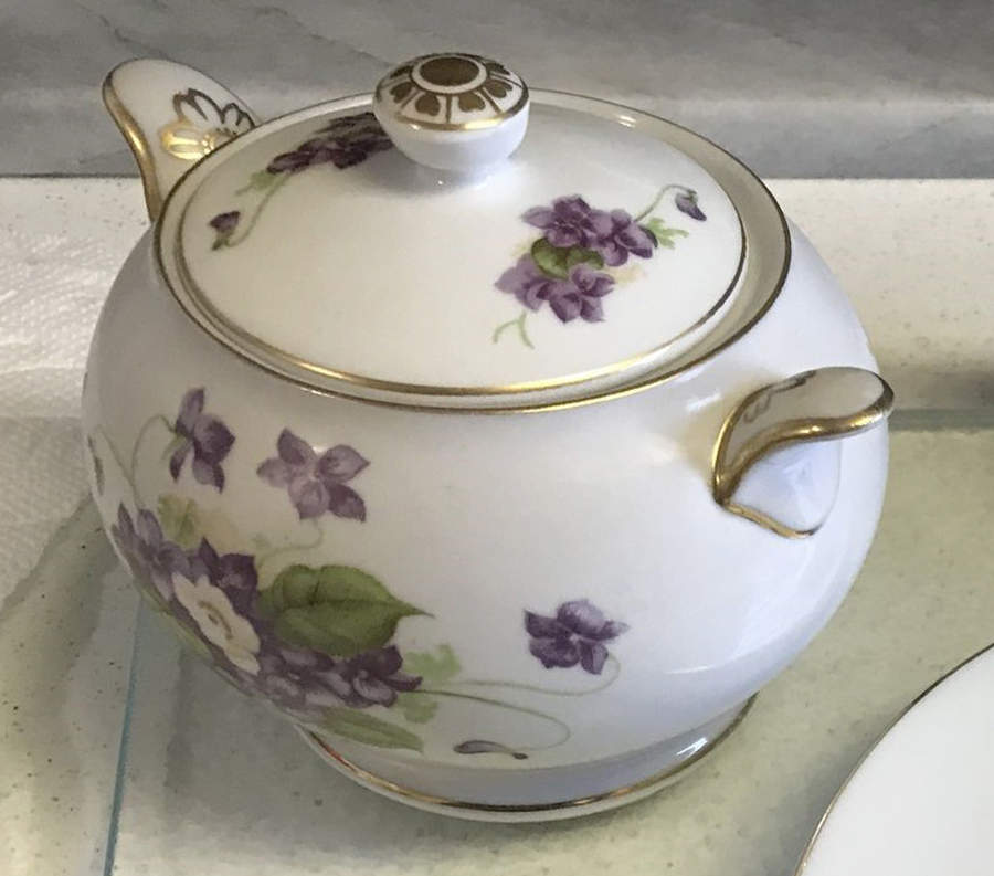 NEF4 Sugar Bowl & Lid by Newfields (Japan)-1