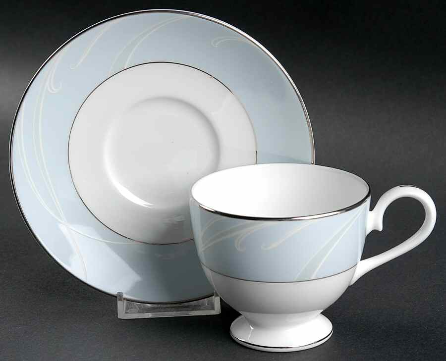 Pearl Crescent Footed Cup & Saucer Set by Nikko-1