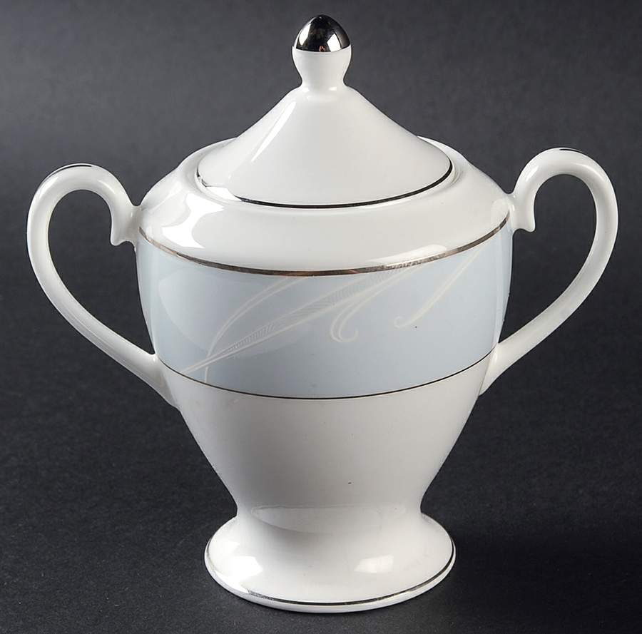 Pearl Crescent Sugar Bowl & Lid by Nikko-1