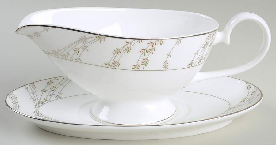 Pure Grace Gravy Boat & Underplate by Nikko-1