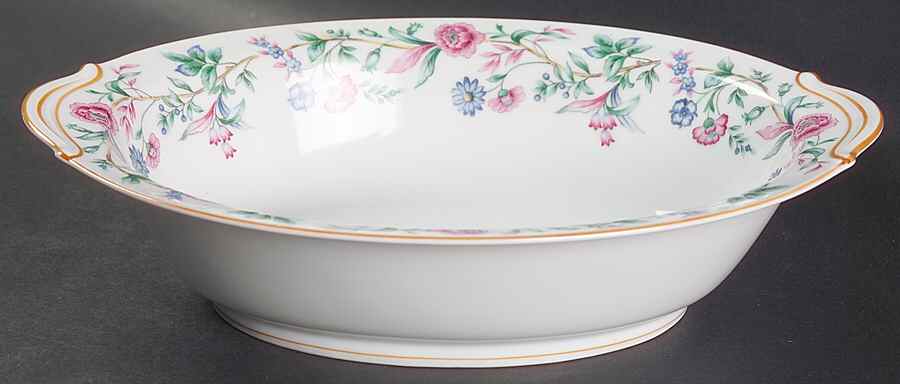 N167 (MUSTARD TRIM) 10" Oval Vegetable Bowl by Noritake-1
