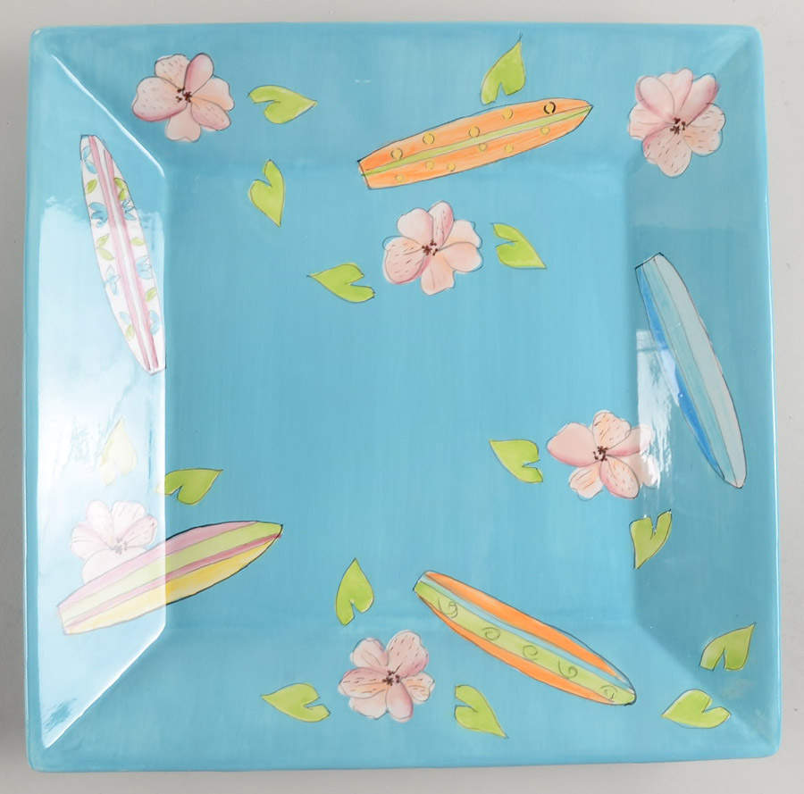 Sunset Beach 11" Square Tray by Noble Excellence-1