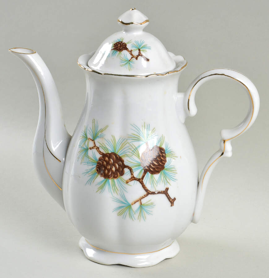 Pine Cone Coffee Pot & Lid by Norcrest-1