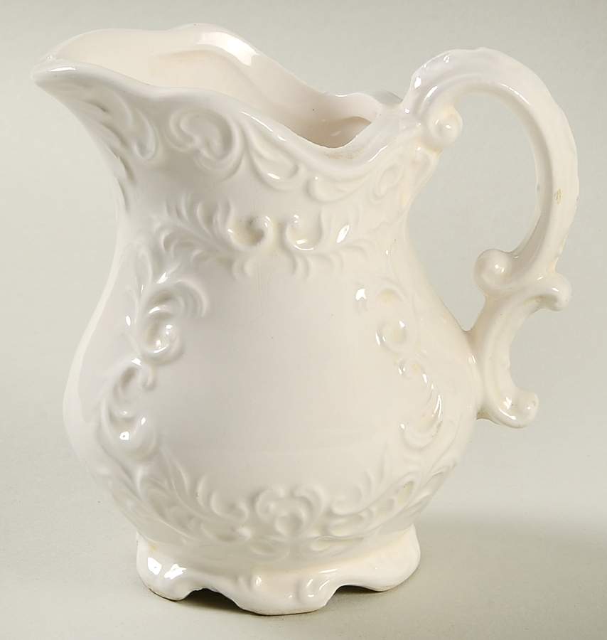 White Provincial Creamer by Napco-1