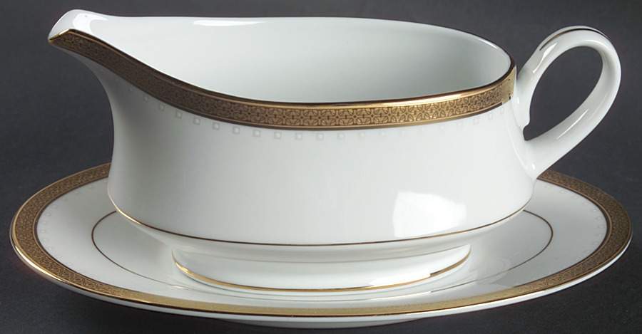 Metropolitan Gold Gravy Boat & Underplate by Noritake-1