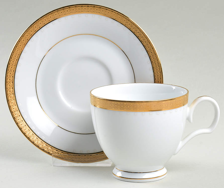 Metropolitan Gold Footed Cup & Saucer Set by Noritake-1
