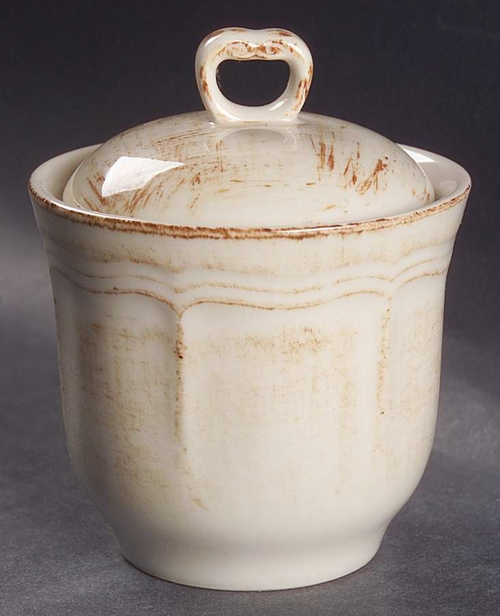 Country Market Rustic Sugar Bowl & Lid by Nikko-1