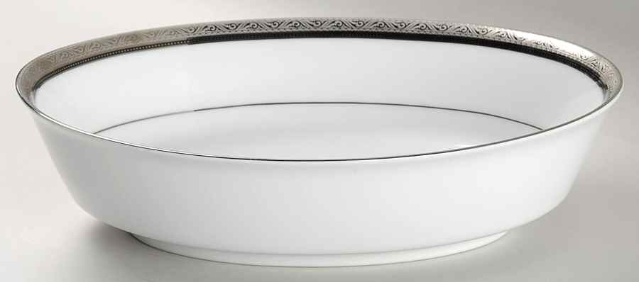 Kingswood Platinum 9" Oval Vegetable Bowl by Noritake-1