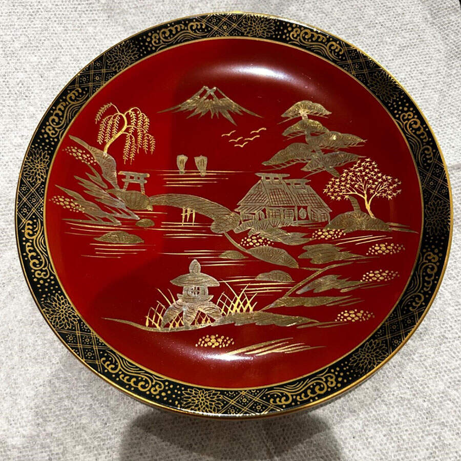 Laurel (Red Background) Salad Plate by Noritake-1