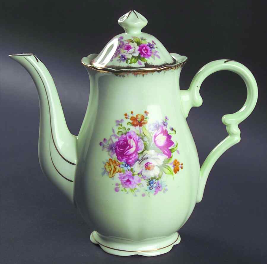 French Bouquet Coffee Pot & Lid by Norcrest-1
