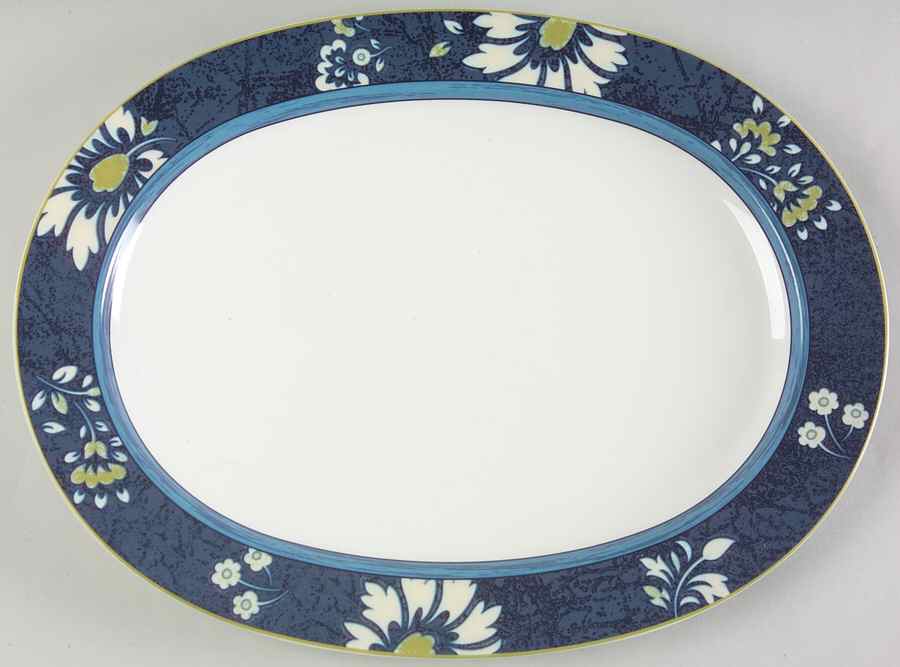 Blue Harbor 14" Oval Serving Platter by Noritake-1