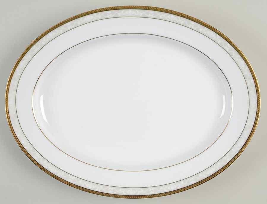 Hampshire Gold 13" Oval Serving Platter by Noritake-1