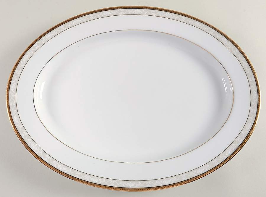 Hampshire Gold 16" Oval Serving Platter by Noritake-1