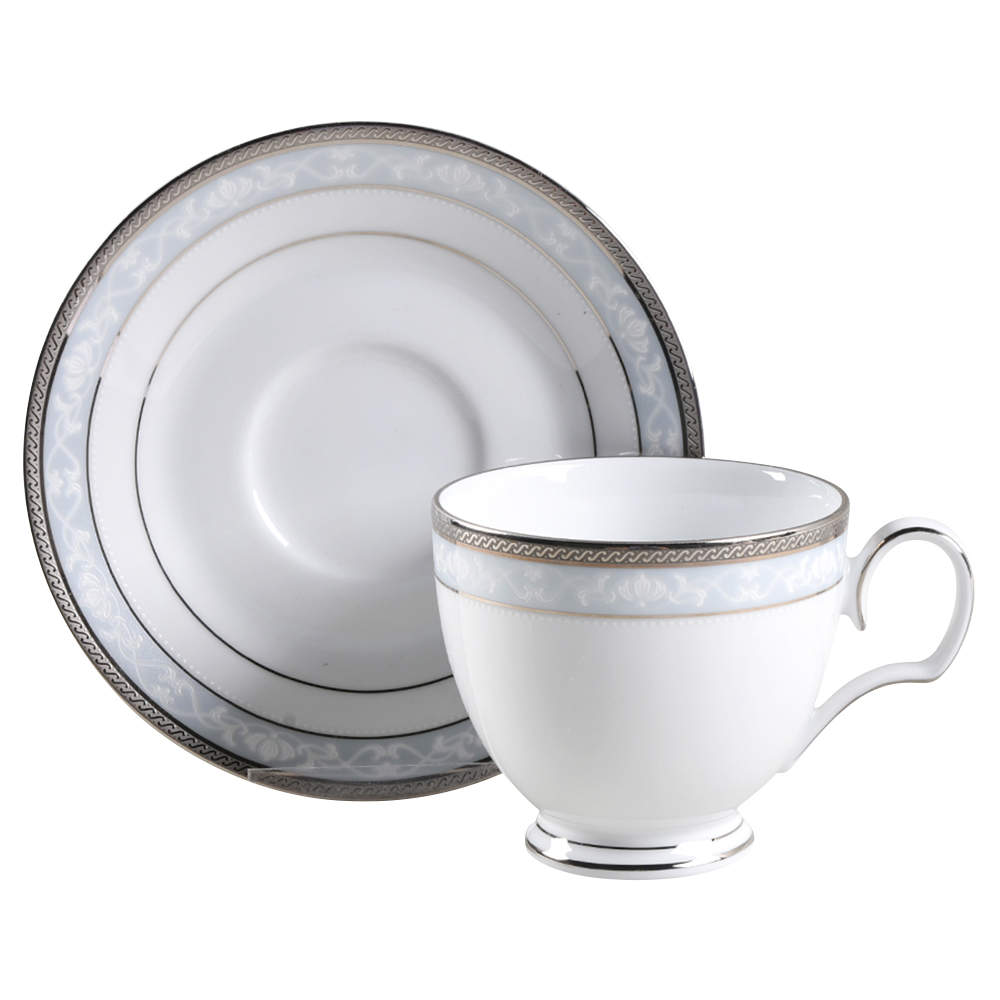 Hampshire Platinum Footed Cup & Saucer Set by Noritake-1
