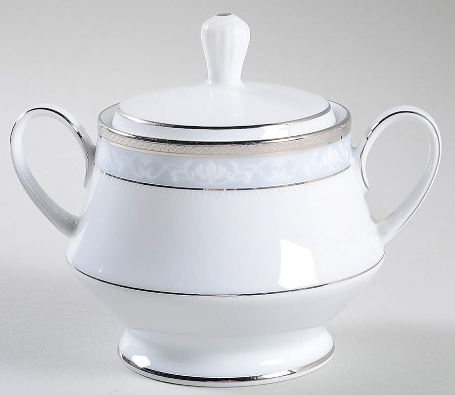 Hampshire Platinum Sugar Bowl & Lid by Noritake-1