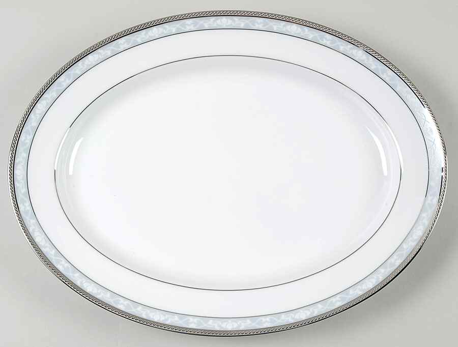 Hampshire Platinum 13" Oval Serving Platter by Noritake-1