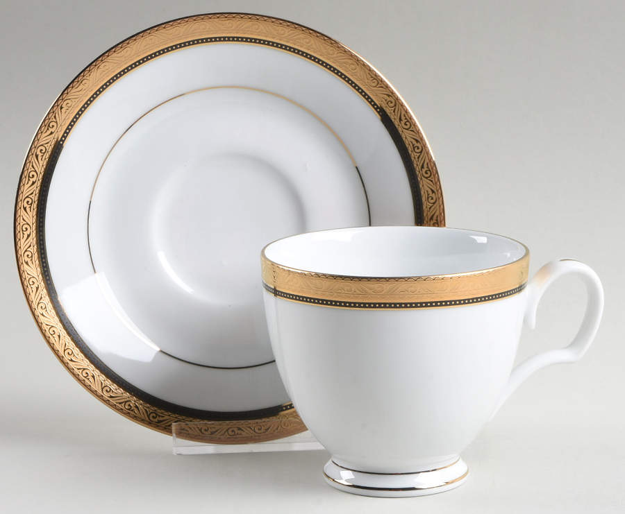 Kingswood Gold Footed Cup & Saucer Set by Noritake-1