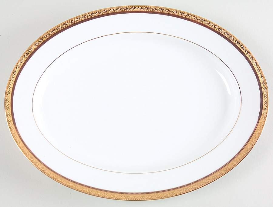 Kingswood Gold 13" Oval Serving Platter by Noritake-1