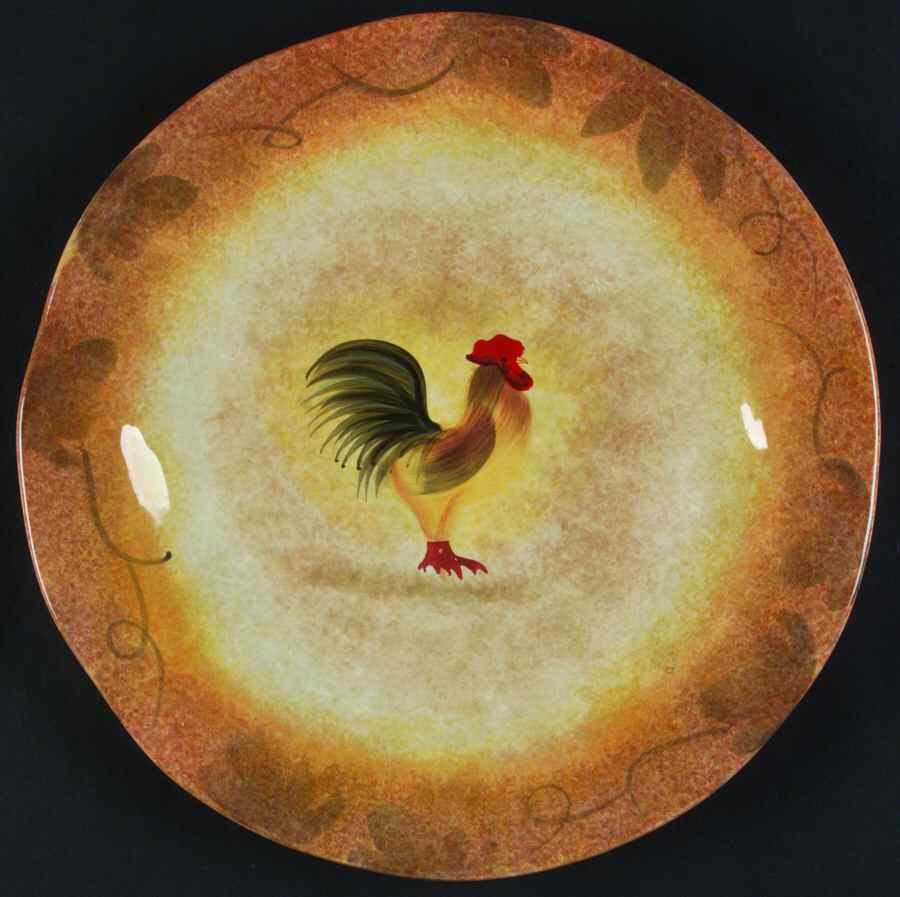 Tuscan Rooster Dinner Plate by Noble Excellence-1