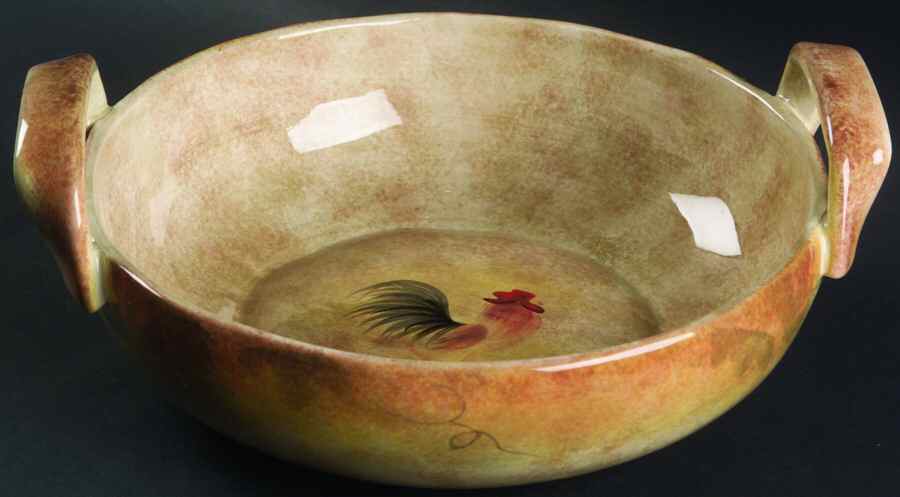 Tuscan Rooster 10" Round Serving Bowl by Noble Excellence-1