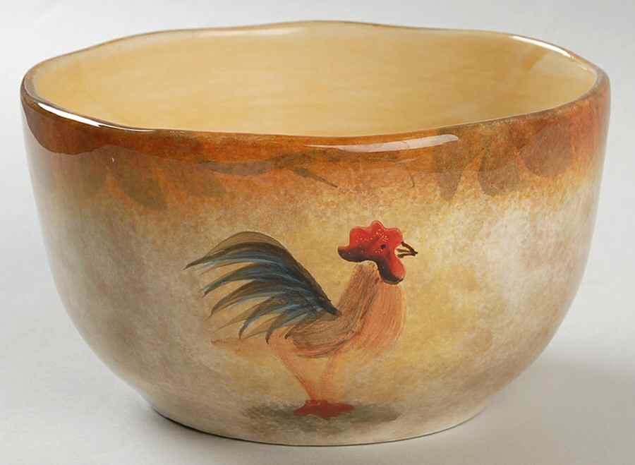 Tuscan Rooster Coupe Cereal Bowl by Noble Excellence-1