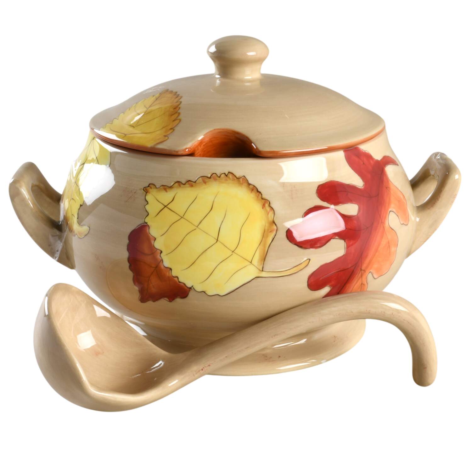 Fall Leaves Tureen & Lid w/Ladle by Noble Excellence-1