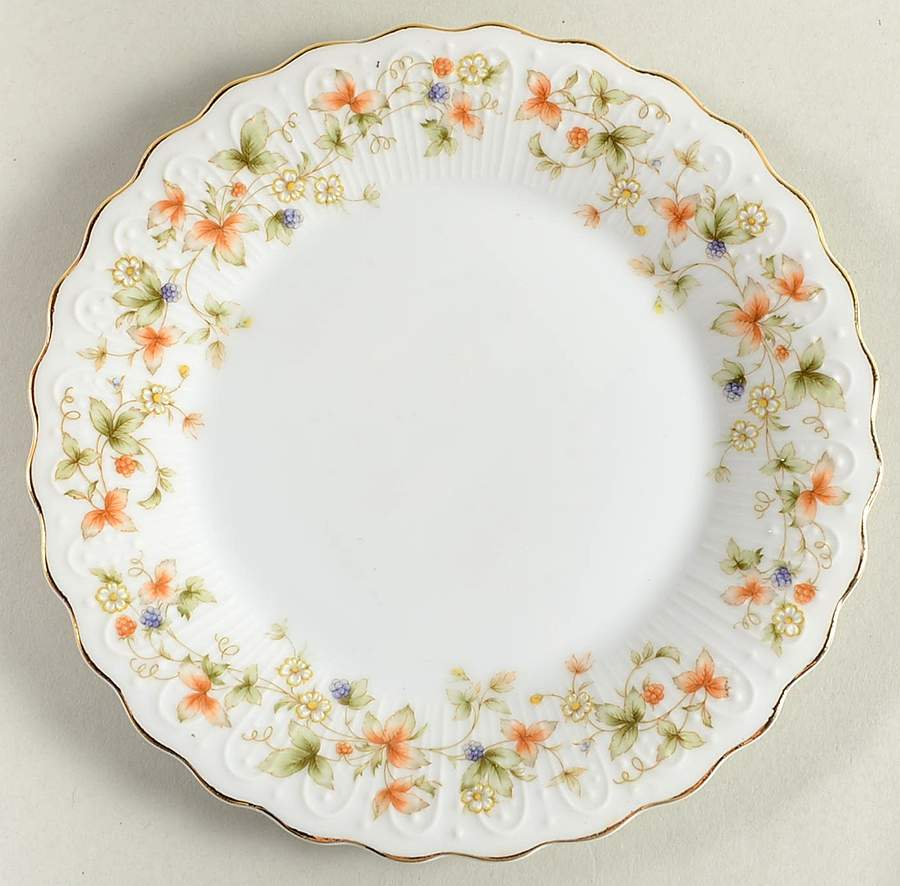 Wild Berry (Gold Trim) Bread & Butter Plate by Nichinan-1