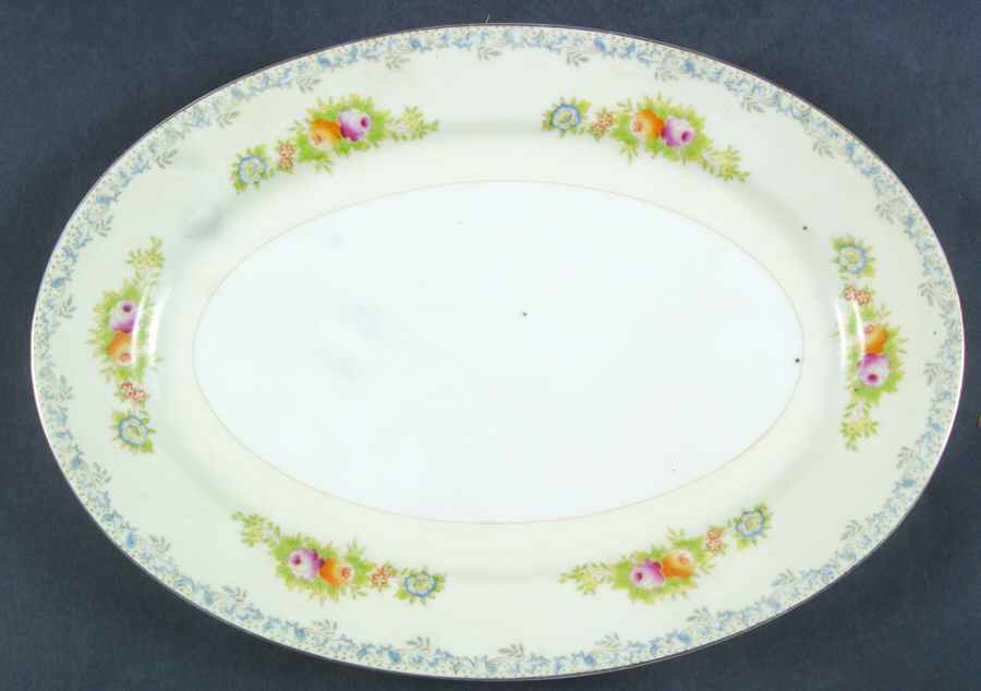 NAT54 11" Oval Serving Platter by National China-1