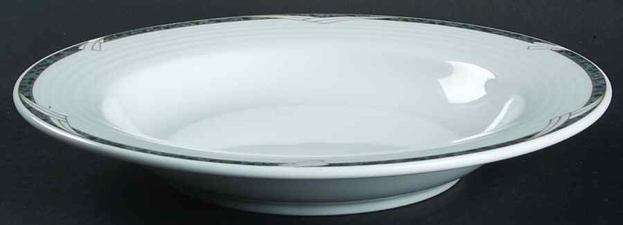 Arctic Gray Rim Soup Bowl by Noritake-1