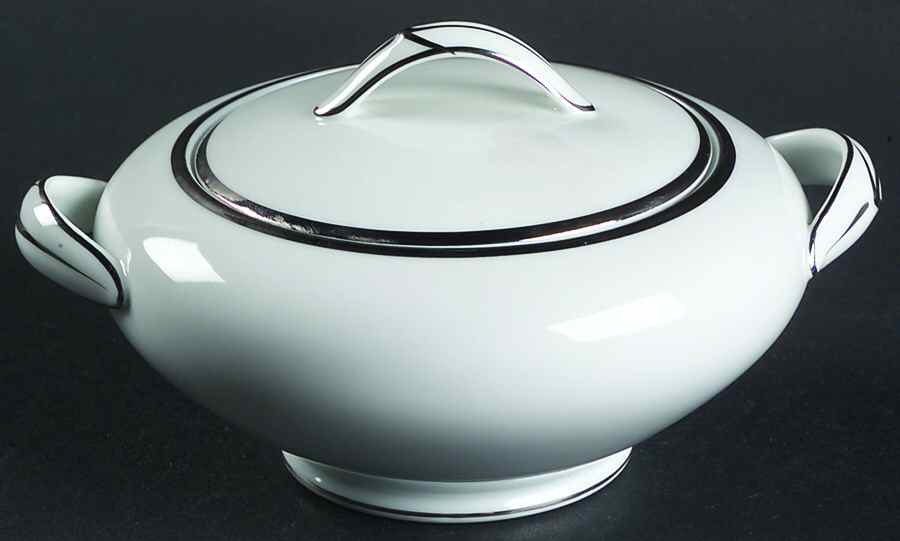 5683 (Platinum Trim) Sugar Bowl & Lid by Noritake-1