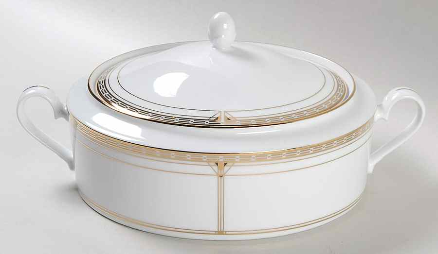 Palmer Gold Round Covered Vegetable by Noritake-1