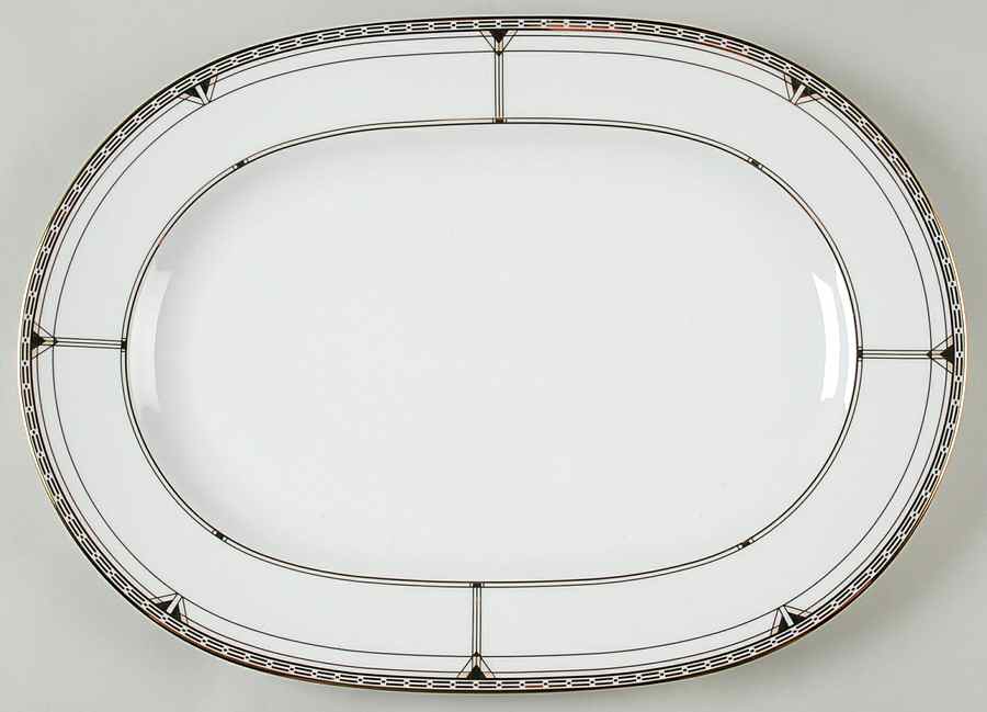 Palmer Gold 16" Oval Serving Platter by Noritake-1