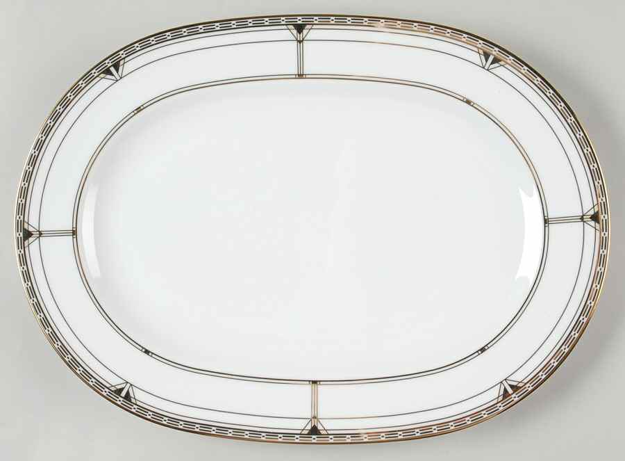 Palmer Gold 14" Oval Serving Platter by Noritake-1