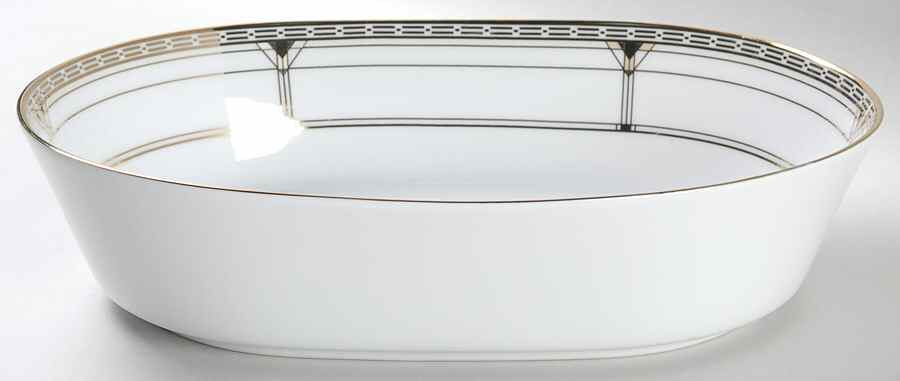 Palmer Gold 10" Oval Vegetable Bowl by Noritake-1