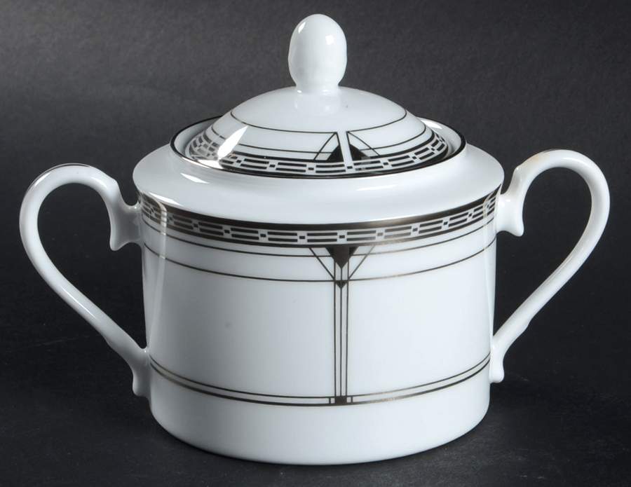 Palmer Platinum Sugar Bowl & Lid by Noritake-1
