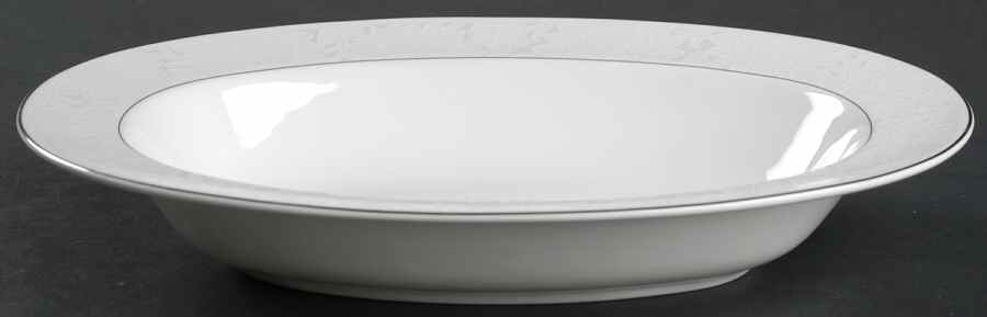Lace Bouquet 11" Oval Vegetable Bowl by Nikko-1