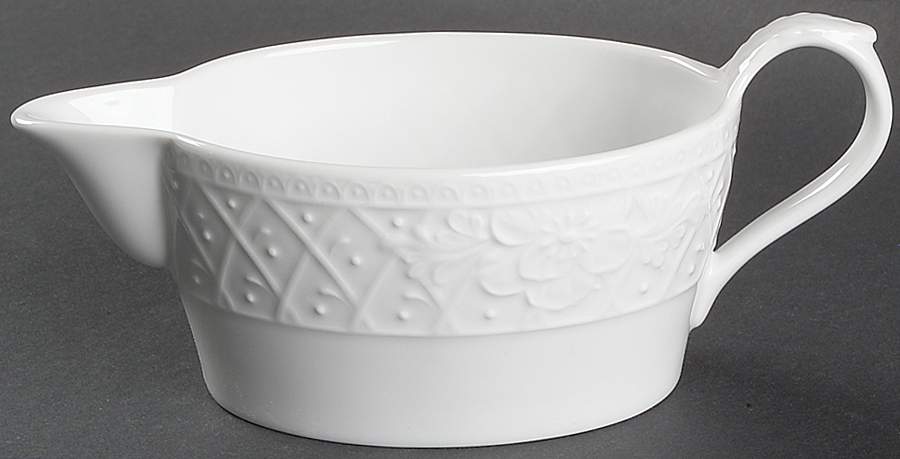 Blanc Fleur Gravy Boat by Nikko-1
