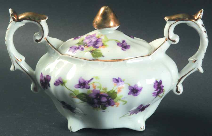 Sweet Violets Sugar Bowl & Lid by Norcrest-1