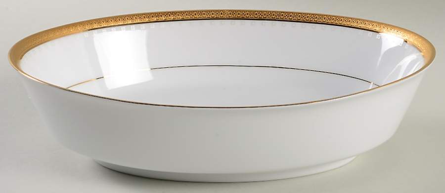 Metropolitan Gold II 9" Oval Vegetable Bowl by Noritake-1