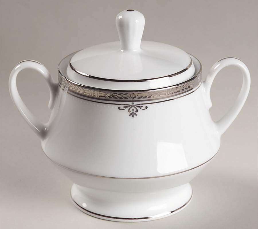 Buckingham Platinum Sugar Bowl & Lid by Noritake-1