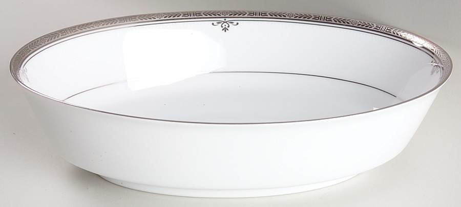 Buckingham Platinum 9" Oval Vegetable Bowl by Noritake-1
