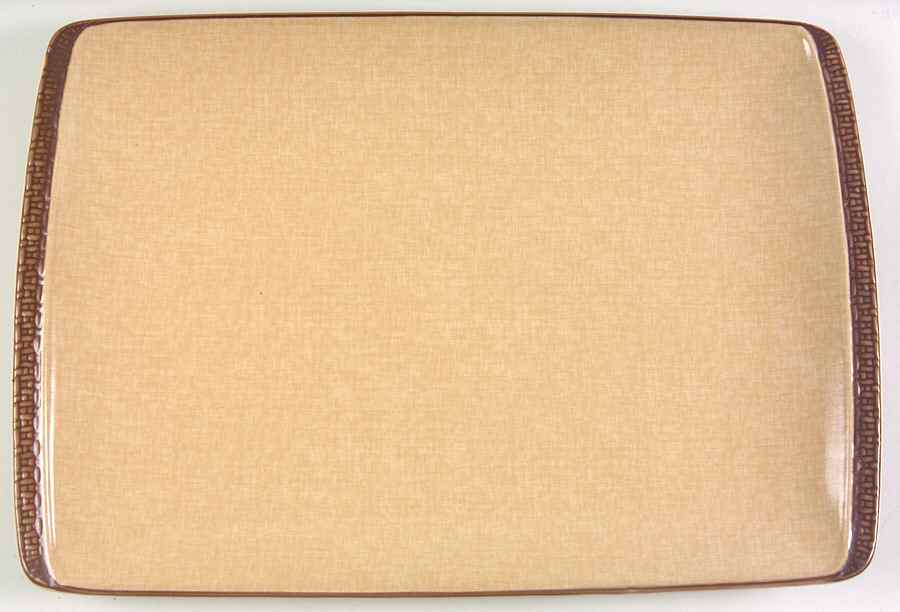 Bali Mocha 16" Rectangular Serving Platter by Nautica-1