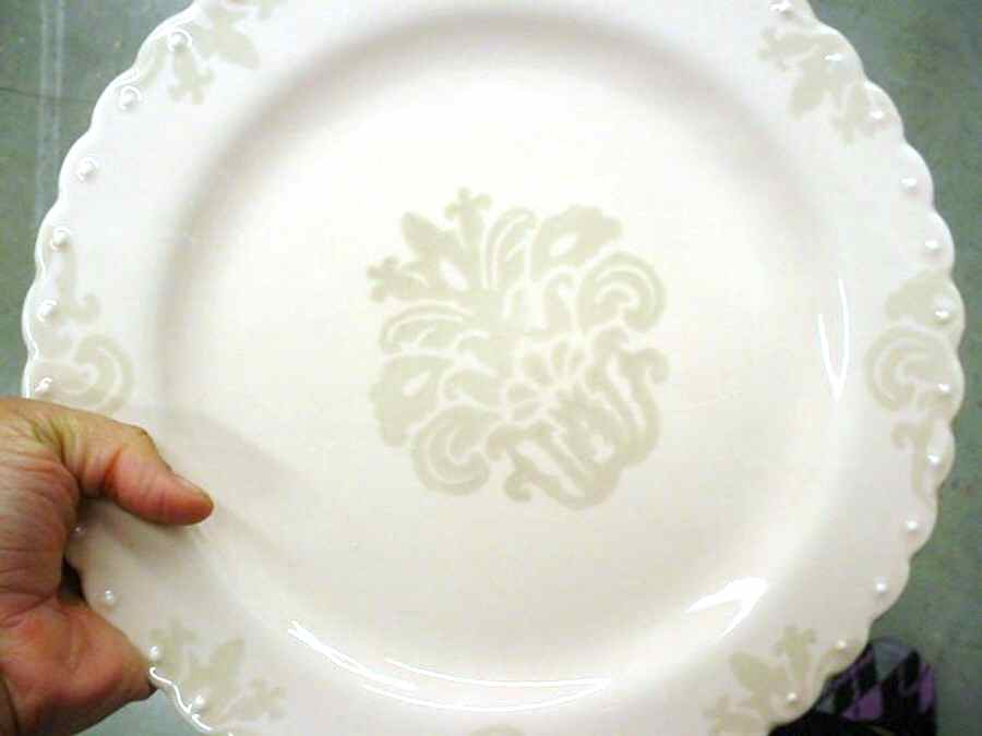 Damask Dinner Plate by Neiman Marcus-1