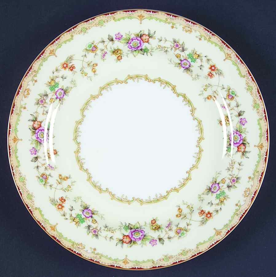 Columbine (No #, Yellow Trim) Salad Plate by Noritake-1
