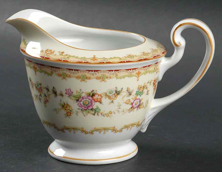 Columbine (No #, Yellow Trim) Creamer by Noritake-1