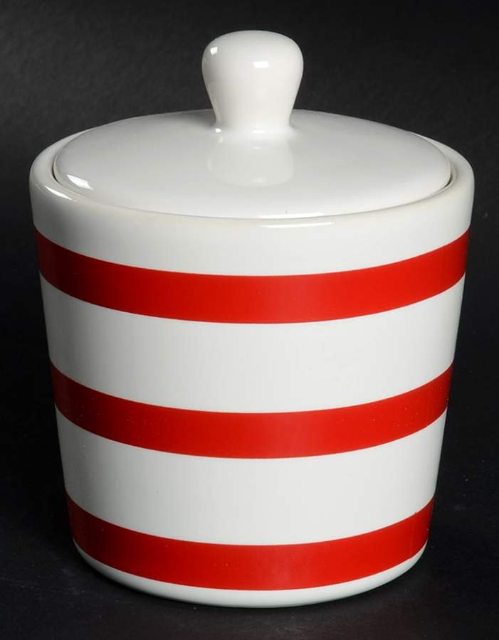 J Class Red Sugar Bowl & Lid by Nautica-1